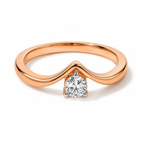 Luxuriant Lab Grown Diamond Ring (G-H, SI) in 18K Vermeil Rose Gold Over Sterling Silver (Size 10) 0.25 CTW
