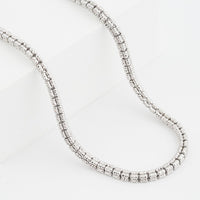 Italian Diamond-cut ICE Chain Necklace in Sterling Silver 28.0 Grams 20 Inches