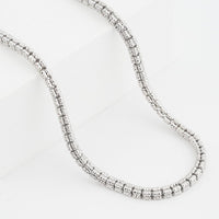 Italian Diamond-cut ICE Chain Necklace in Sterling Silver 28.0 Grams 20 Inches