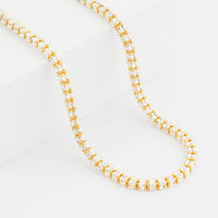 Italian 14K YG Over and Sterling Silver Diamond-cut ICE Chain Necklace (20 Inches) (27.50 g)
