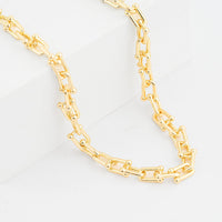 Italian 14K YG Over Sterling Silver U Link Chain Necklace (18 Inches) (33.50 g)
