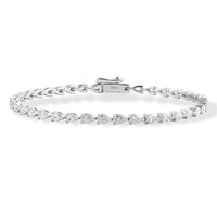 Ankur Treasure Chest Luxuriant Lab Grown Diamond (SI) Pear Bracelet in Sterling Silver (6.50 In) 3.15 ctw