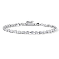 Ankur Treasure Chest Luxuriant Lab Grown Diamond (SI) Pear Bracelet in Sterling Silver (6.50 In) 3.15 ctw