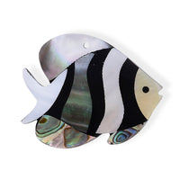 Mother of Pearl, Abalone Brooch in Silvertone