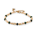 Mother Of Pearl and Malachite 5.00 ctw Bracelet in Goldtone and ION Plated YG Stainless Steel (7.00-9.00In) - Sticky add to cart bar