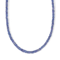 D'Joy Tanzanite  Necklace (18-20 Inches) in Rhodium OverSterling Silver 46.00 ctw
