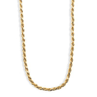 14K YG Over Sterling Silver Rope Chain Necklace (20 Inches) (6.75 g)
