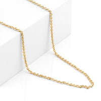 14K YG Over Sterling Silver Brillantina Chain Necklace (18 Inches) (4.30 g)