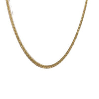 14K YG Over Sterling Silver Diamond-cut Palm Chain Necklace (20 Inches) (Ships in 12-15 Days) (12.0 g)