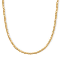14K YG Over Sterling Silver Diamond-cut Palm Chain Necklace (22 Inches) (Ships in 12-15 Days) (13.20 g)