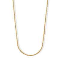 Diamond-cut Palm Chain Necklace in 14K Yellow Gold Over Sterling Silver 14.40 Grams 24 Inches (Ships in 12-15 Days)