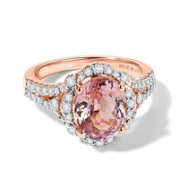 Black Friday Doorbuster D'Joy Premium Martha Rocha Kunzite, Moissanite Ring in 18K Vermeil RG Over Sterling Silver (Size 10.0) 4.00 ctw