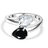 Black Spinel Fancy Ring in Platinum OverSterling Silver 2.68 ctw