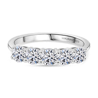 Luxuriant Lab Grown Diamond (G-H, SI) Ring in 18K Vermeil YG Over Sterling Silver (Size 7.0) 1.00 ctw
