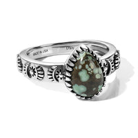 D'Joy Artisan Crafted Premium Spiderweb Turquoise 2.00 ctw Ring in Sterling Silver (Size 7.0)