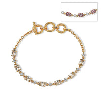 D'Joy AAA Turkizite, Moissanite Mystic Lumina Bracelet in 18K Vermeil YG Over Sterling Silver (6.50 In) 4.40 ctw