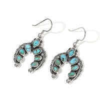 D'Joy Artisan Crafted Premium Royston Turquoise 5.10 ctw Earrings in Sterling Silver