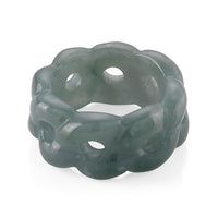 Natural Olmec Jadeite Carved Dragon Men's Ring (Size 10.0) 40.00 ctw
