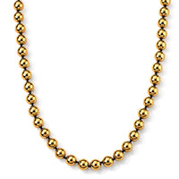 Terahertz Beaded Necklace ( 300.00 ctw)in Stainless Steel 20 Inches