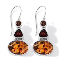 D''Joy Sajen Silver Baltic Amber, Multi Gemstone Earrings in Sterling Silver 2.25 ctw