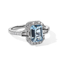 4th July Doorbuster Deal Certified & Appraised Luxoro 10K White Gold AAA Santa Maria Aquamarine, Diamond (I2) Ring (Size 11.0) 1.85 ctw
