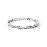 Simulated Diamond Band Ring in Sterling Silver (Size 10.0)
