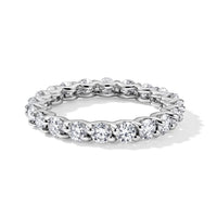 White Topaz 1.60 ctw Band Ring in Sterling Silver (Size 7.0)