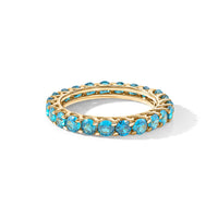 Blue Topaz 1.85 ctw Band Ring in 14K Yellow Gold Over Sterling Silver (Size 8.0)