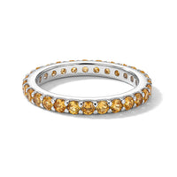 Brazilian Citrine 0.50 ctw Band Ring in Sterling Silver (Size 8.0)