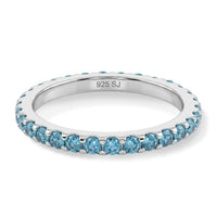 Blue Topaz 0.54 ctw Ring in Sterling Silver (Size 7.0)