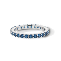 Simulated Blue Diamond Ring in Sterling Silver
