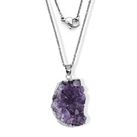 African Amethyst Pendant in Silvertone with Stainless Steel Necklace (20 Inch) 50 ctw 8658931....