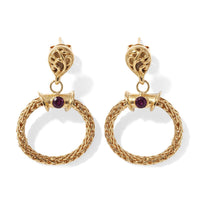 D''Joy Passport to Turkey Niassa Ruby (FF) Tulangnaga Earrings in 22K Vermeil YG Over Sterling Silver 0.30 ctw