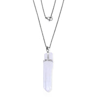 Austrian Crystal Pendant in Silvertone with Stainless Steel Necklace (20 Inches)