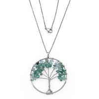 Austrian Yellow Crystal 15.00 ctw Tree Of Life Pendant in Silvertone with Stainless Steel Necklace (20 Inches)