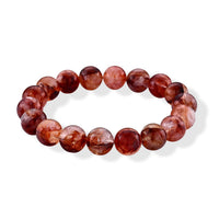 Multi Hematoid Quartz Beaded Stretch Bracelet 150.00 ctw