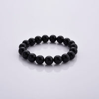 Black Tourmaline Beaded Stretch Bracelet 150.00 ctw