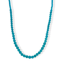 D'Joy Amazonite Beaded Necklace in Rhodium Over Sterling Silver (20-22 Inches) 200.00 ctw
