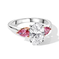 IGI Certified 10K White and Rose Gold Luxuriant Lab Grown Diamond (E-F, VS) and Lab Grown Pink Diamond (IR) Ring (Size 10.0) 2.50 ctw
