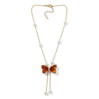 GP Murano Style and Multi Gemstone 0.20 ctw Necklace (18 Inches) in 18K Vermeil Yellow Gold Over Sterling Silver
