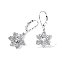 Luxuriant Lab Grown Diamond (G-H, SI) Earrings in Rhodium Over Sterling Silver in 1.00 ctw