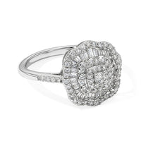 Luxuriant Lab Grown Diamond (G-H, SI) Ring in Rhodium Over Sterling Silver (Size 10)
