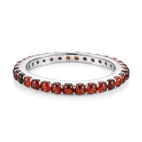 Mozambique Garnet 0.80 ctw Ring in Sterling Silver (Size 7.0)