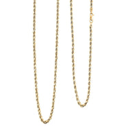 14K Yellow Gold 2.5mm Rope Chain Necklace (24 Inches) (4.70 g)