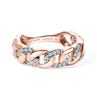 Lab Grown Diamond Ring (G-H-SI) in 18K Rose Gold Plating Over Sterling Silver (Size 10.0)