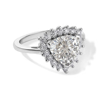 D''Joy Moissanite Ring in Rhodium Over Sterling Silver (Size 10.0) 2.40 ctw