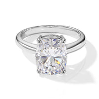 EverTrue Moissanite (Sqr 9.5mm) Solitaire Ring in Platinum Bond (Size 10.0) 4.75 ctw