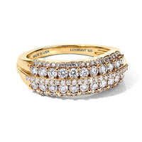 Luxuriant Lab Grown Diamond (G-H, SI) Ring in 18K Vermeil Yellow Gold Over Sterling Silver (Size 10.0) 1.00 ctw