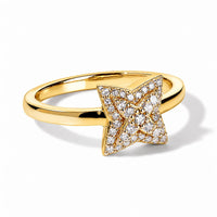 Luxuriant Lab Grown Diamond (G-H, SI) Cluster Ring in 18K Vermeil YG Over Sterling Silver (Size 10.0) 0.20 ctw