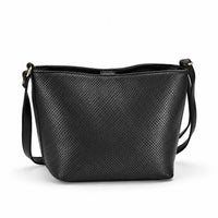 La Marey Black 100% Genuine Leather Perforated Shoulder Bag